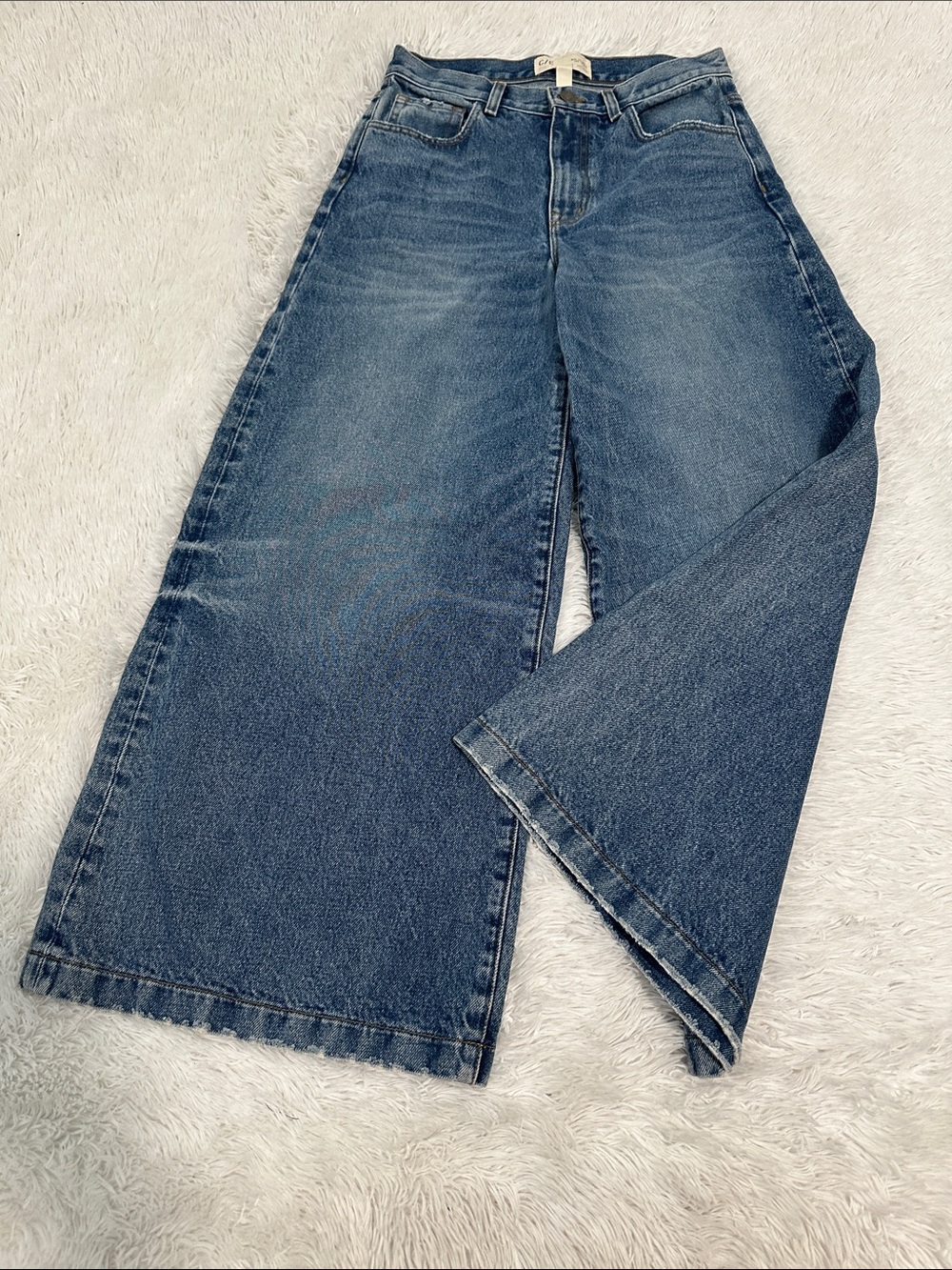 🧁 Current/Elliot Wide Leg Crop Jeans